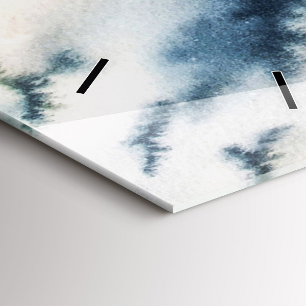 Ceas vertical de perete din sticlă Lacul de iarnă Łódka