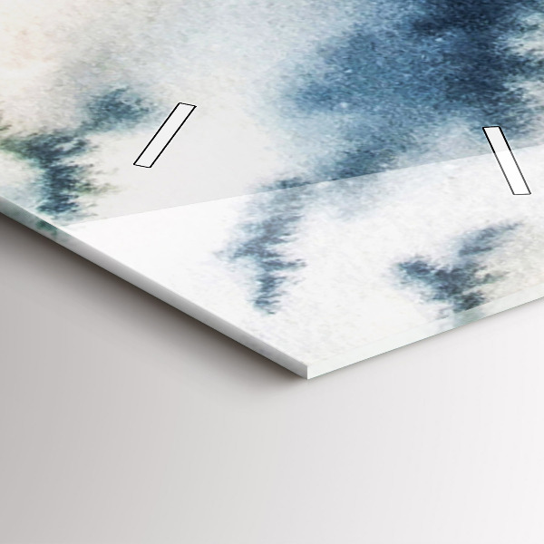 Ceas vertical de perete din sticlă Lacul de iarnă Łódka