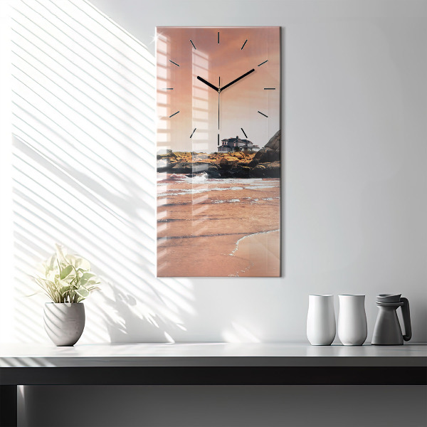 Ceas vertical de perete din sticlă Coasta Sherman