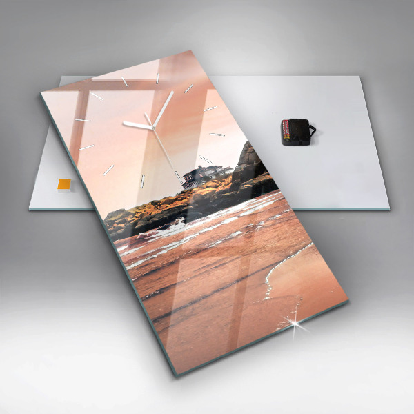 Ceas vertical de perete din sticlă Coasta Sherman