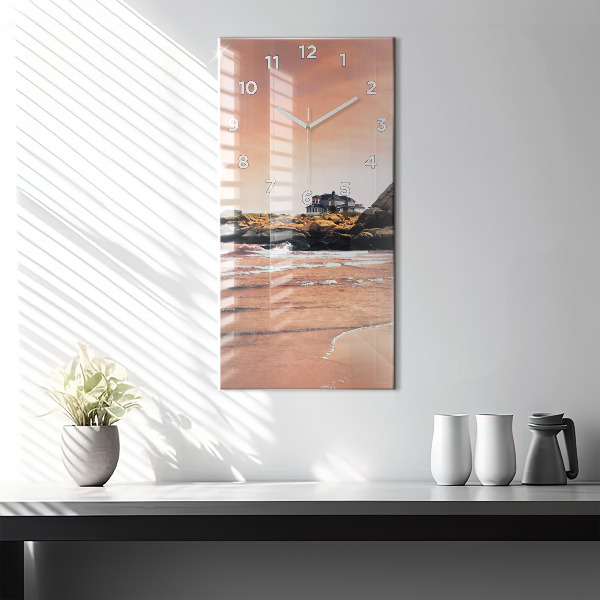 Ceas vertical de perete din sticlă Coasta Sherman