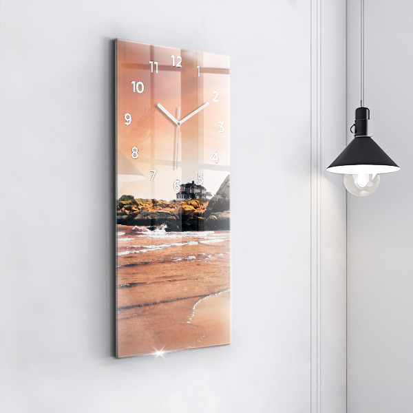 Ceas vertical de perete din sticlă Coasta Sherman