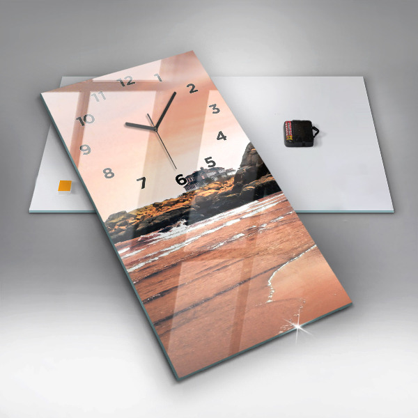 Ceas vertical de perete din sticlă Coasta Sherman