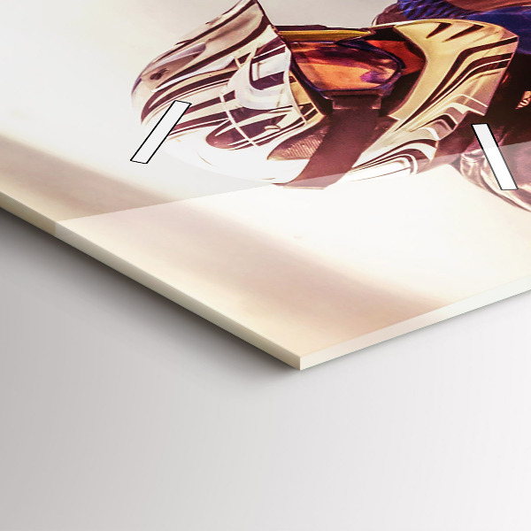 Ceas vertical de perete din sticlă Motocross Enduro