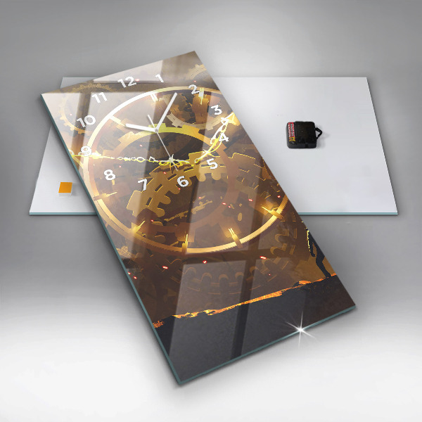 Ceas vertical de perete din sticlă Timp – Mecanism