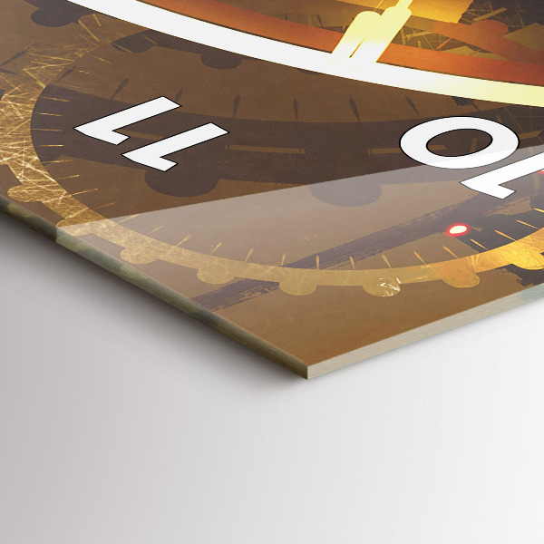 Ceas vertical de perete din sticlă Timp – Mecanism