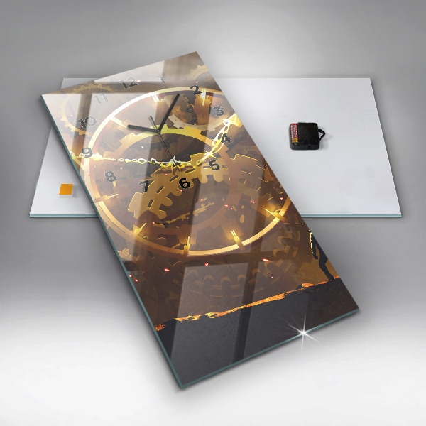 Ceas vertical de perete din sticlă Timp – Mecanism