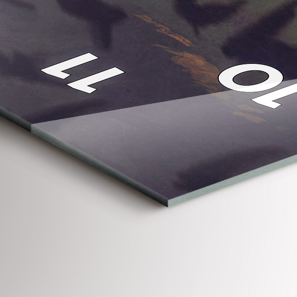 Ceas vertical de perete din sticlă Concert pe plajă