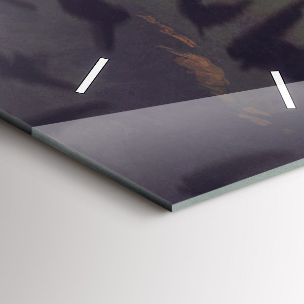 Ceas vertical de perete din sticlă Concert pe plajă