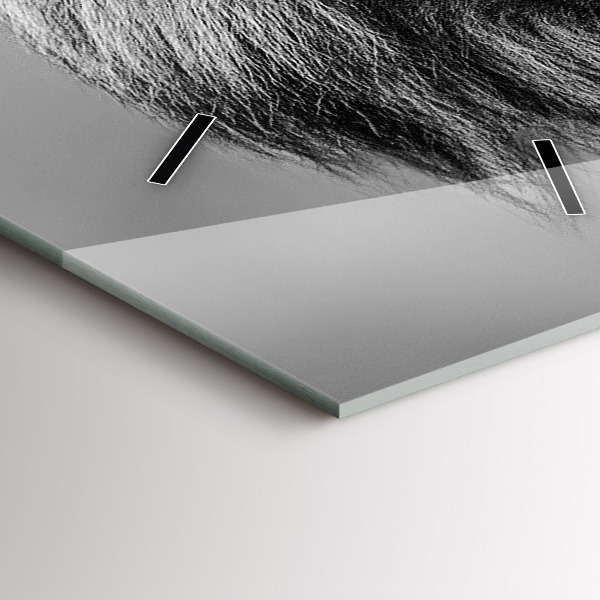 Ceas vertical de perete din sticlă Rezumat - Leu