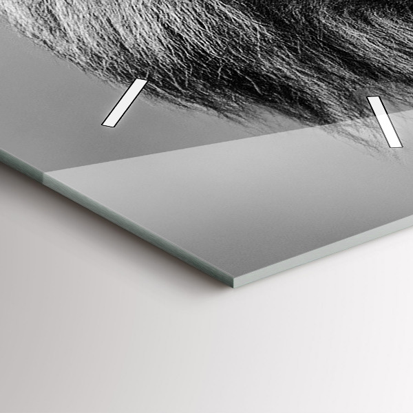 Ceas vertical de perete din sticlă Rezumat - Leu