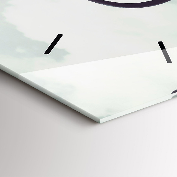 Ceas vertical de perete din sticlă Zebra – Abstracție