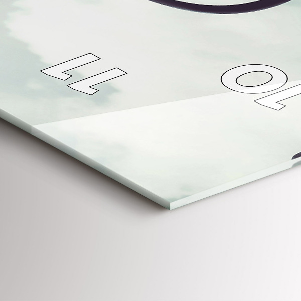 Ceas vertical de perete din sticlă Zebra – Abstracție