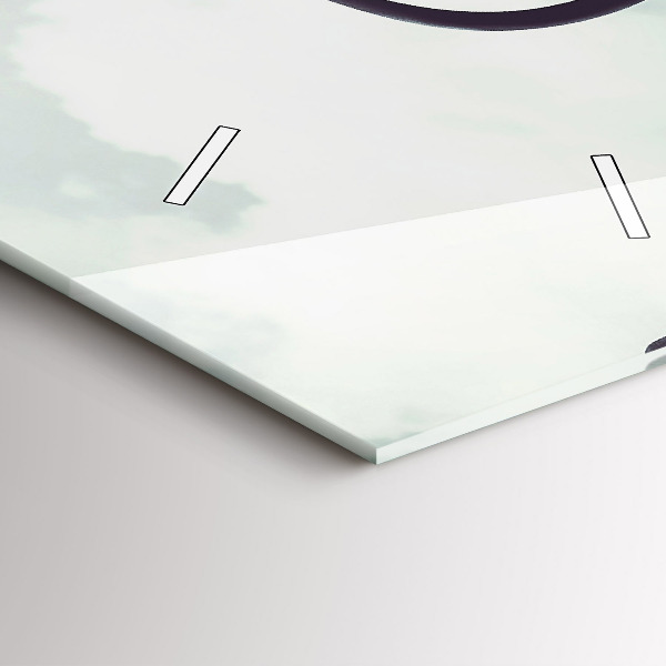 Ceas vertical de perete din sticlă Zebra – Abstracție