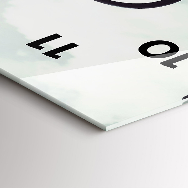 Ceas vertical de perete din sticlă Zebra – Abstracție