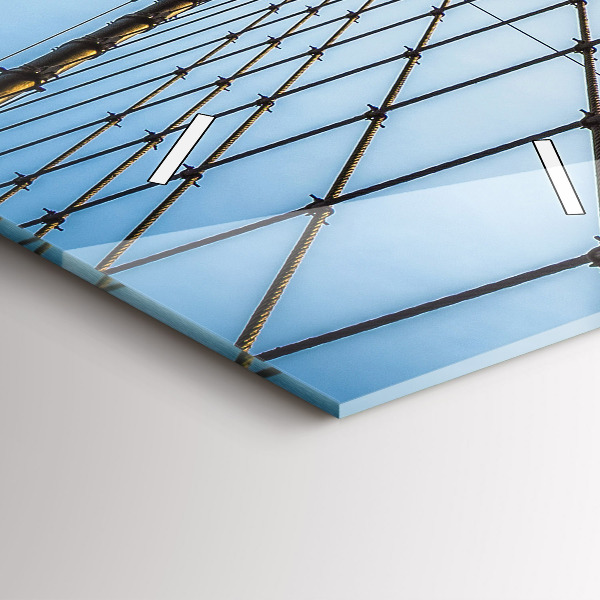 Ceas vertical de perete din sticlă Podul Brooklyn NYC