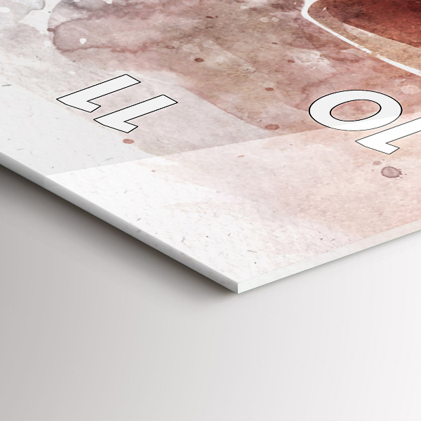 Ceas vertical de perete din sticlă Vizualizare chitara