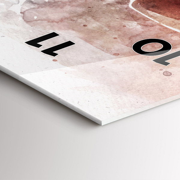 Ceas vertical de perete din sticlă Vizualizare chitara