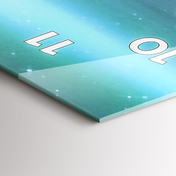 Ceas vertical de perete din sticlă Abstracția