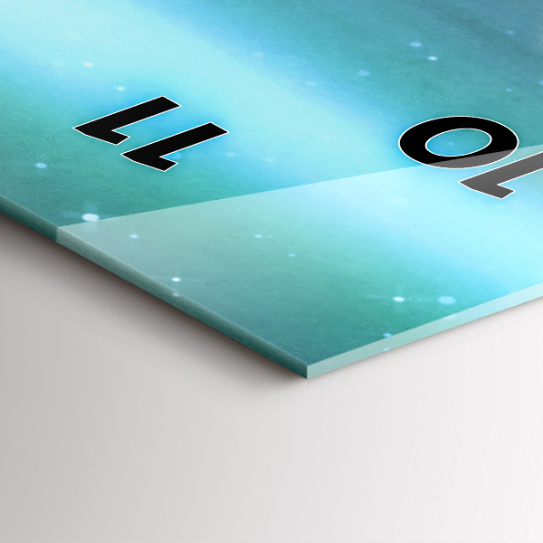 Ceas vertical de perete din sticlă Abstracția