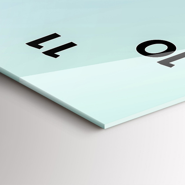 Ceas vertical de perete din sticlă Figuri geometrice