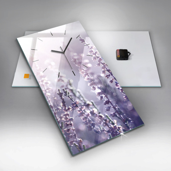 Ceas vertical de perete din sticlă Abstracția