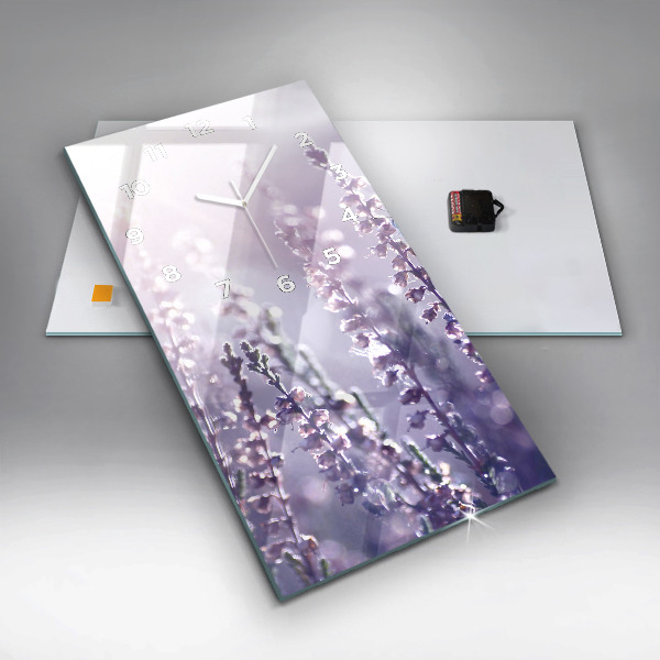 Ceas vertical de perete din sticlă Abstracția