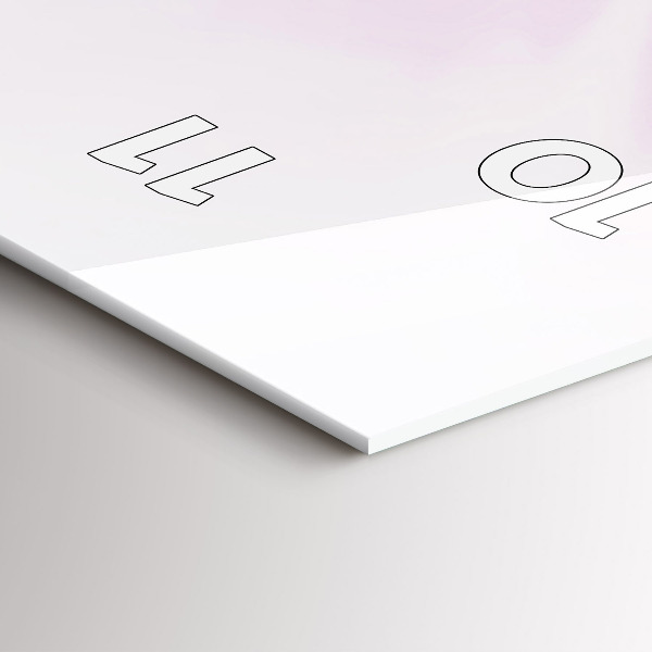 Ceas vertical de perete din sticlă Abstracția