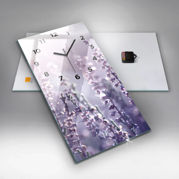 Ceas vertical de perete din sticlă Abstracția