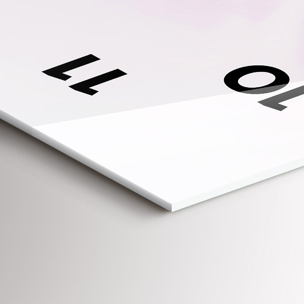 Ceas vertical de perete din sticlă Abstracția