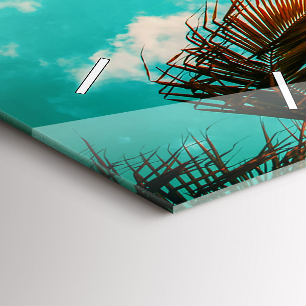 Ceas vertical de perete din sticlă Vacante Odihna Vara