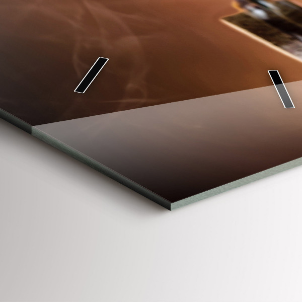 Ceas vertical de perete din sticlă Inima culinară a Italiei