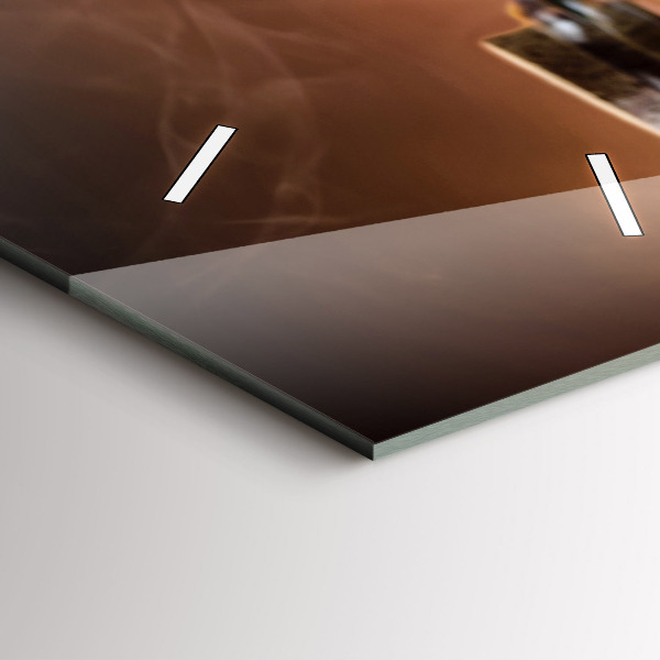 Ceas vertical de perete din sticlă Inima culinară a Italiei