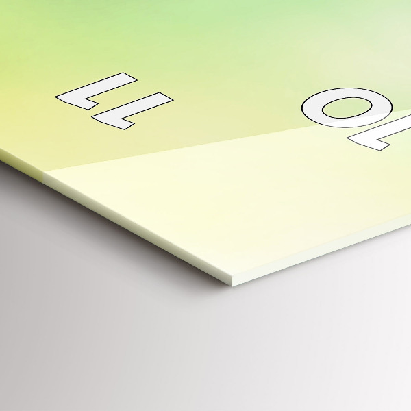 Ceas vertical de perete din sticlă Glob