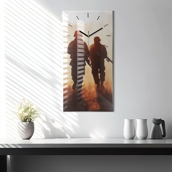 Ceas vertical de perete din sticlă Marinei Statelor Unite