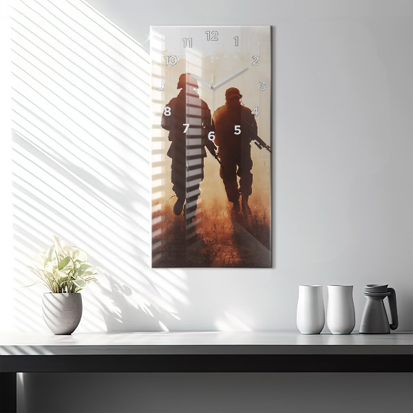 Ceas vertical de perete din sticlă Marinei Statelor Unite