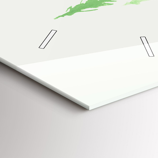 Ceas vertical de perete din sticlă Pictură verde de pădure