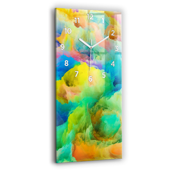 Ceas vertical de perete din sticlă Textura fractală