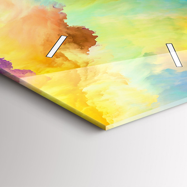 Ceas vertical de perete din sticlă Textura fractală