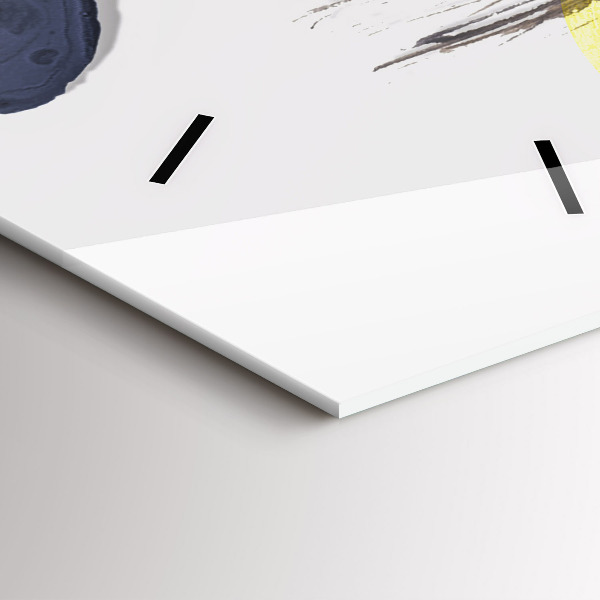 Ceas vertical de perete din sticlă Colaj suprarealist