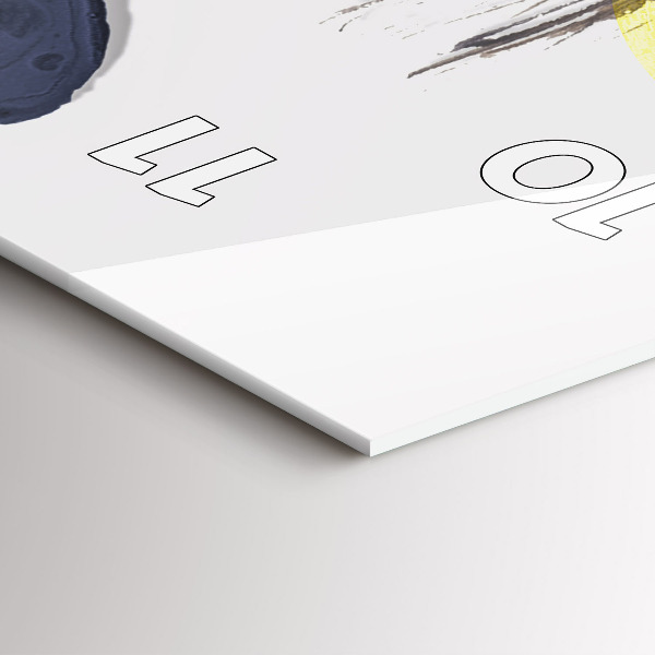 Ceas vertical de perete din sticlă Colaj suprarealist