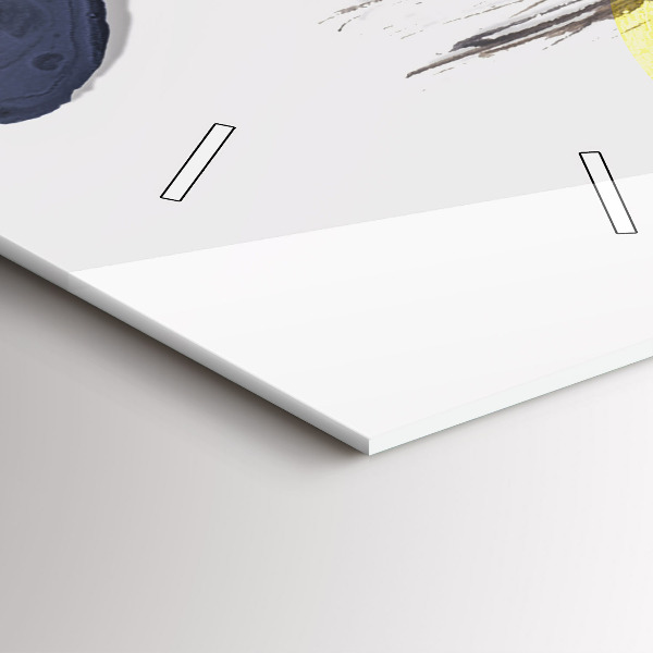 Ceas vertical de perete din sticlă Colaj suprarealist