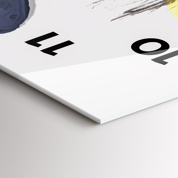 Ceas vertical de perete din sticlă Colaj suprarealist