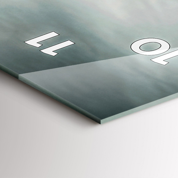 Ceas vertical de perete din sticlă Stilul motor Adrenalina