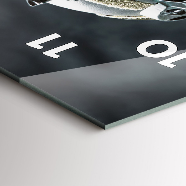 Ceas vertical de perete din sticlă Soldat cu o armă