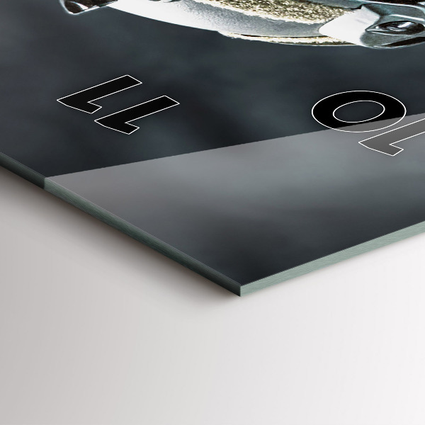 Ceas vertical de perete din sticlă Soldat cu o armă