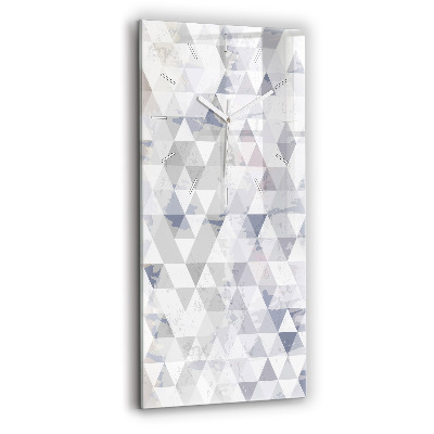 Ceas vertical de perete din sticlă Model geometric