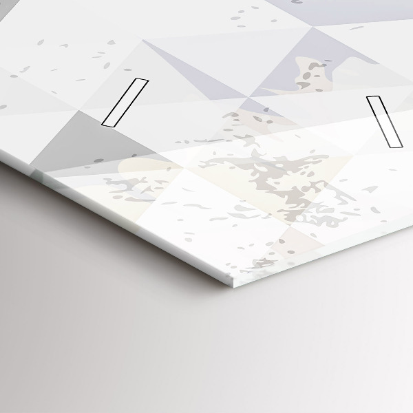 Ceas vertical de perete din sticlă Model geometric