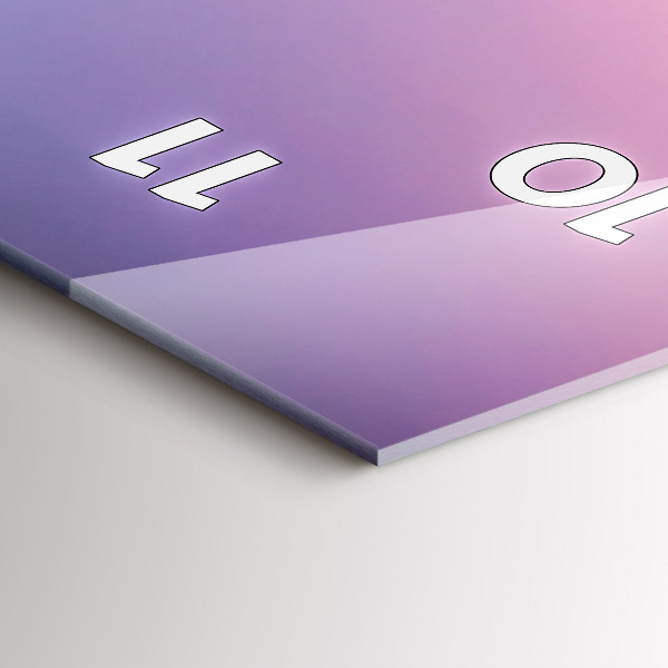 Ceas vertical de perete din sticlă Apus de soare din Maldive