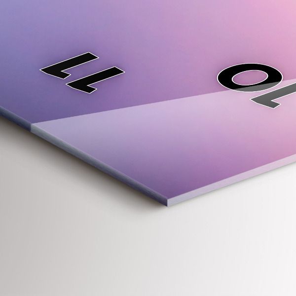 Ceas vertical de perete din sticlă Apus de soare din Maldive